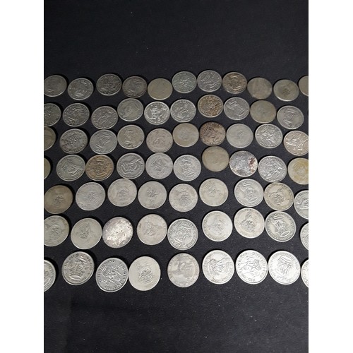 338 - Bag of half silver coins 507g