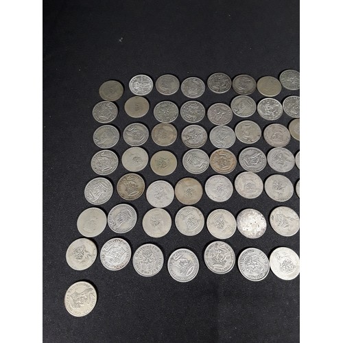 338 - Bag of half silver coins 507g