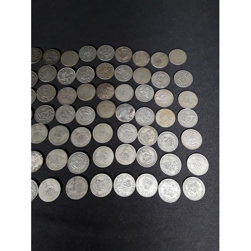 338 - Bag of half silver coins 507g