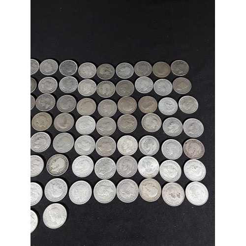 339 - Bag of half silver coins 503g