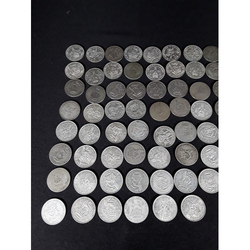 339 - Bag of half silver coins 503g