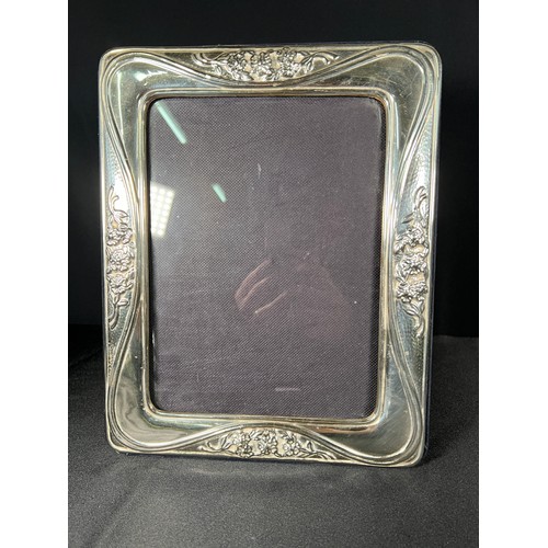 224 - Large silver photo frame overall approx 12