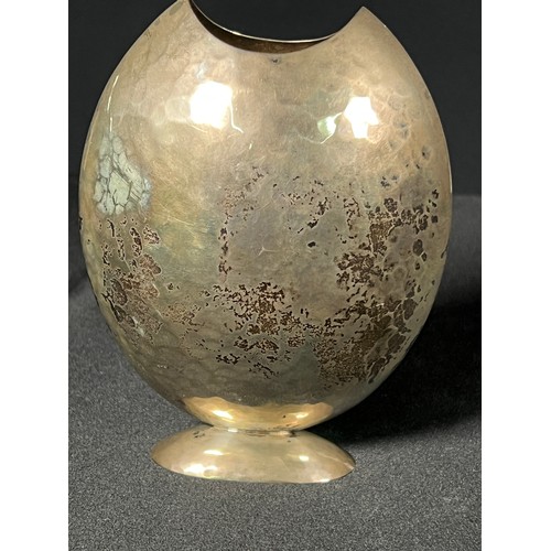 237 - Hammered silver vase