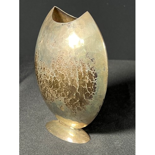 237 - Hammered silver vase