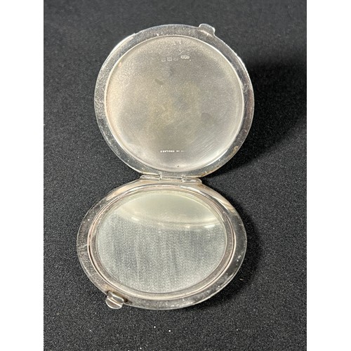 195 - Silver Vanity mirror gross weight 44.1g - 6.5cm