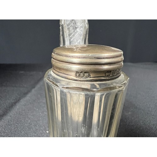 184 - 3 silver topped / mounted bottles