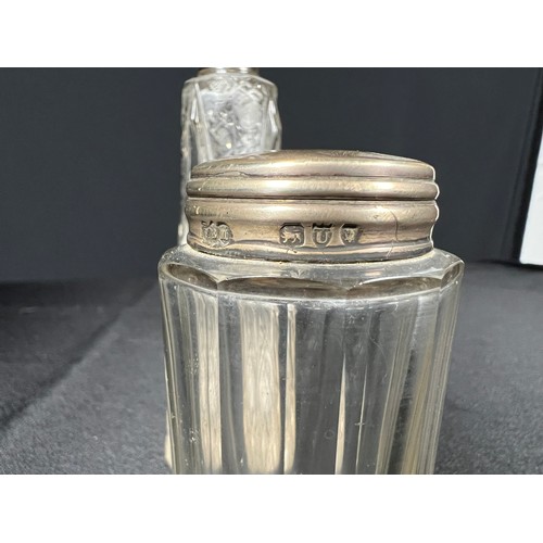 184 - 3 silver topped / mounted bottles