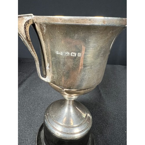 187 - Silver trophy on stand 242.3g