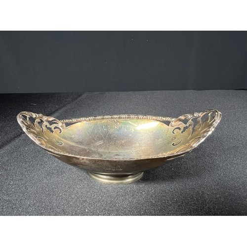 188 - antique silver pierced bowl 116.3g