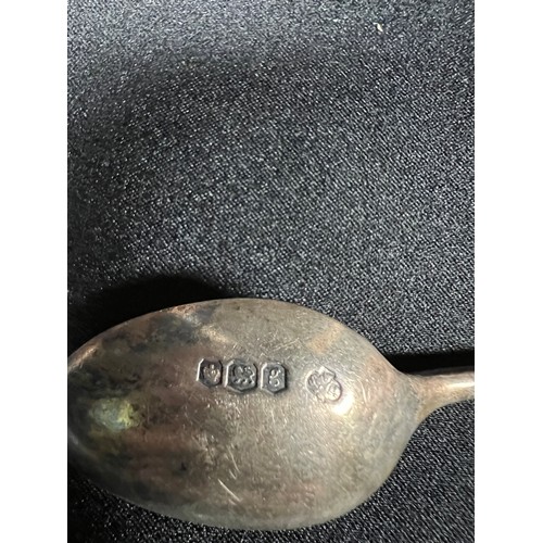 163 - Cased set of 6 silver spoons 87.4g