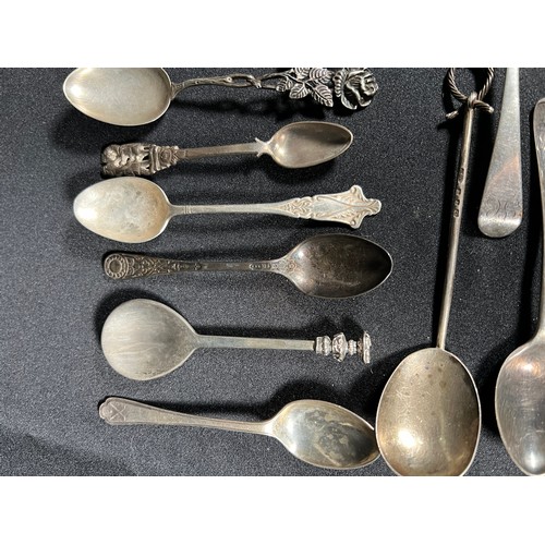 158 - Quantity of various silver spoons 216g