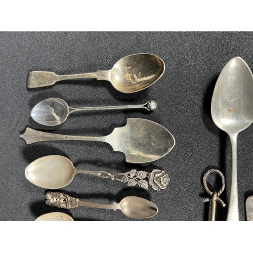 158 - Quantity of various silver spoons 216g