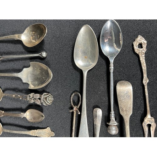 158 - Quantity of various silver spoons 216g