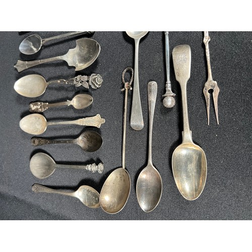 158 - Quantity of various silver spoons 216g