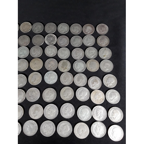 332 - Bag of half silver coins 503g