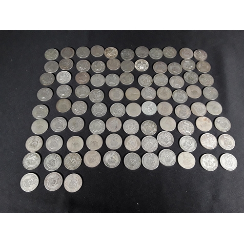 332 - Bag of half silver coins 503g