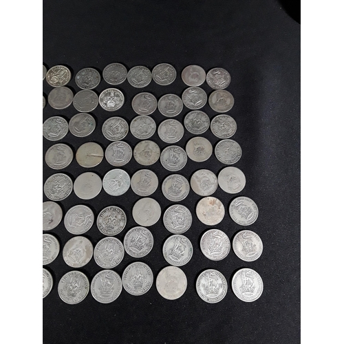 332 - Bag of half silver coins 503g