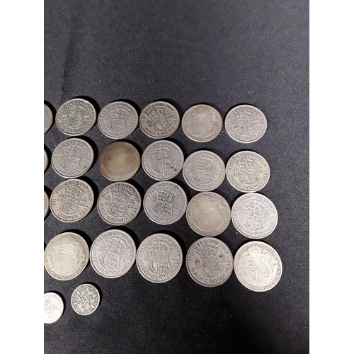 333 - Bag of half silver coins 512g