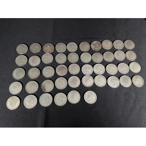 334 - Bag of half silver coins 508g