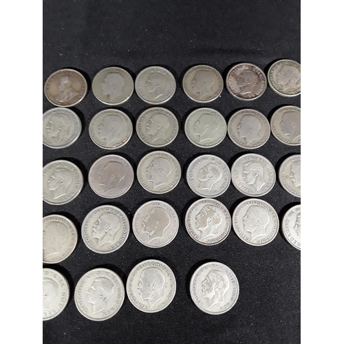 334 - Bag of half silver coins 508g