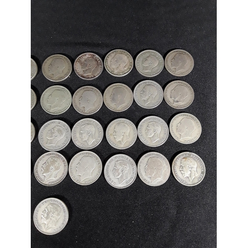 334 - Bag of half silver coins 508g