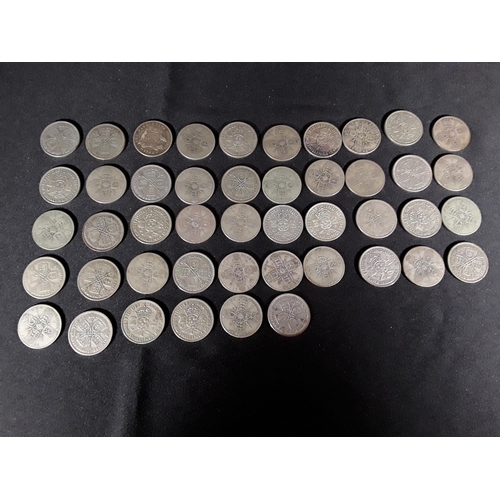 334 - Bag of half silver coins 508g