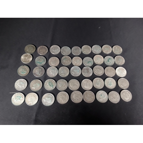 335 - Bag of half silver coins 508g