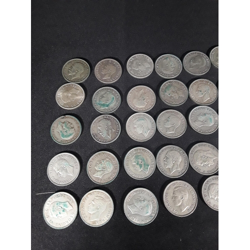 335 - Bag of half silver coins 508g