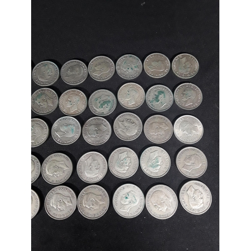 335 - Bag of half silver coins 508g