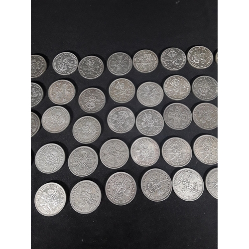 335 - Bag of half silver coins 508g