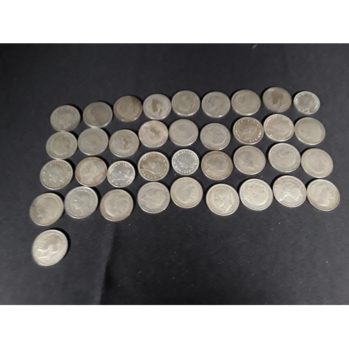 336 - Bag of half silver coins 505g