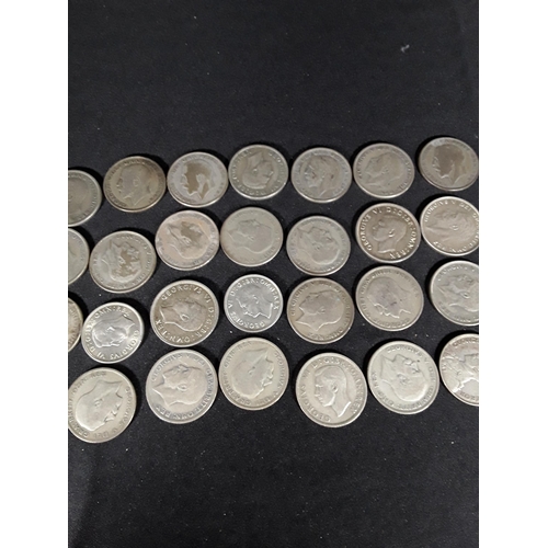 336 - Bag of half silver coins 505g