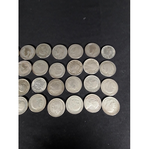 336 - Bag of half silver coins 505g