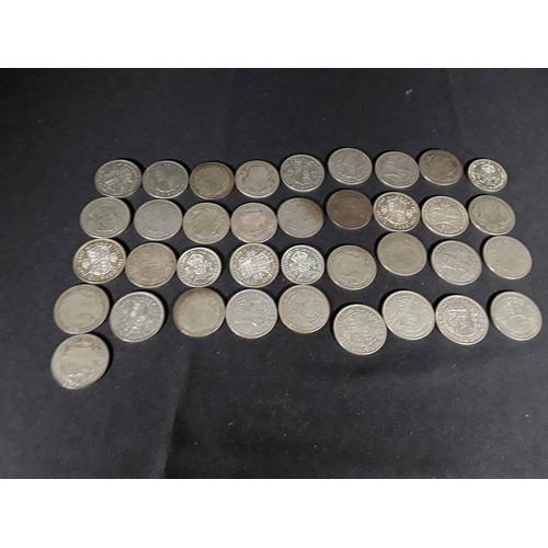 336 - Bag of half silver coins 505g