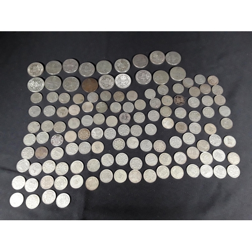 337 - Bag of half silver coins 507g