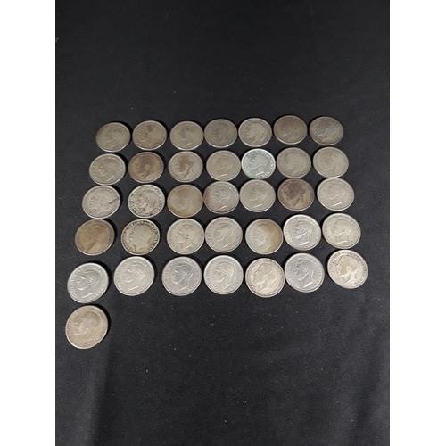 340 - Bag of half silver coins 500g