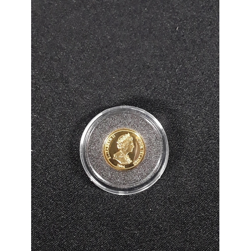 364 - 24ct gold Worlds finest gold miniature collection $1 1g coin