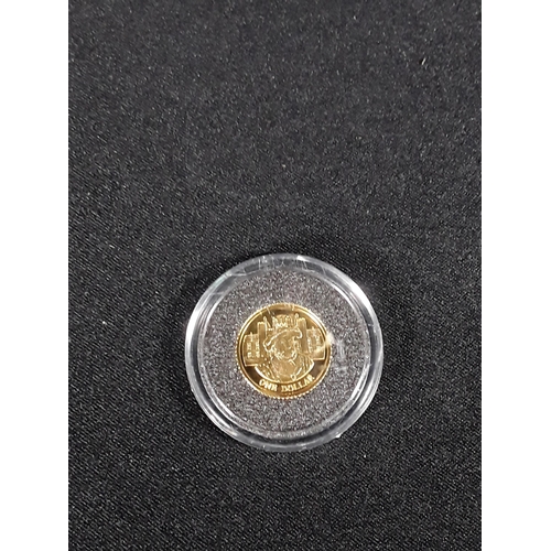 364 - 24ct gold Worlds finest gold miniature collection $1 1g coin