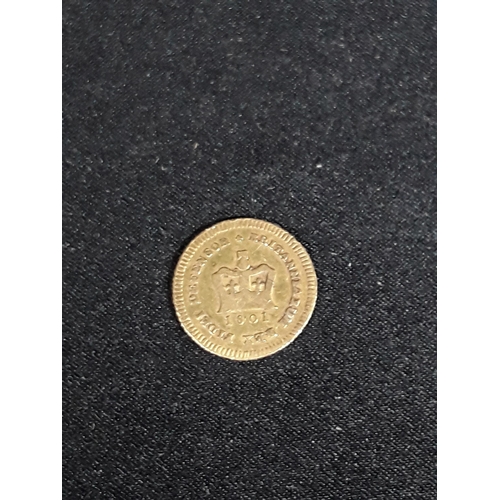 374 - Gold 1801 coin weighing 2.8g