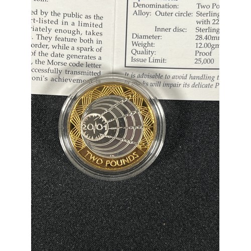 279 - 2 Silver proof £2 coins both with certificates