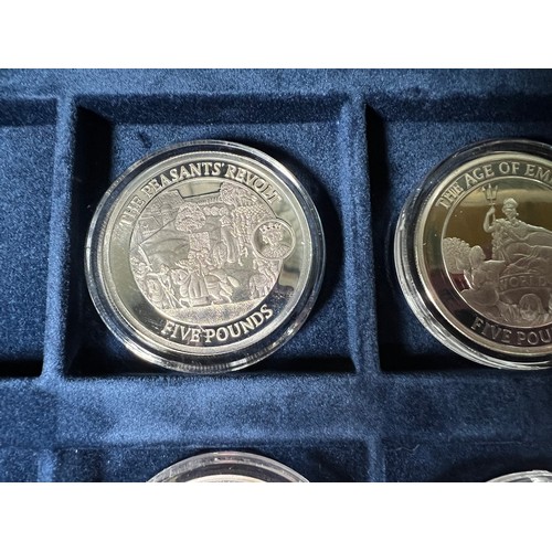 311 - Set of 6 silver proof £5 coins