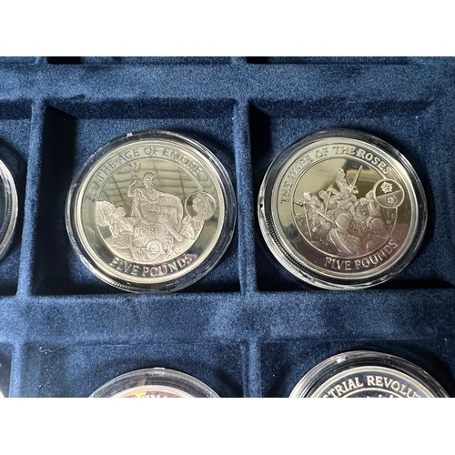 311 - Set of 6 silver proof £5 coins