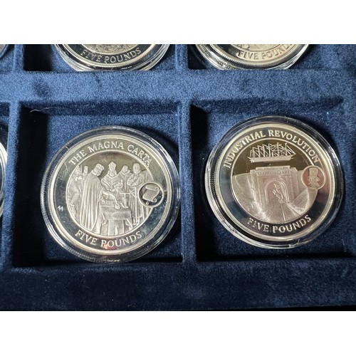 311 - Set of 6 silver proof £5 coins