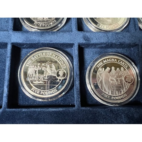 311 - Set of 6 silver proof £5 coins