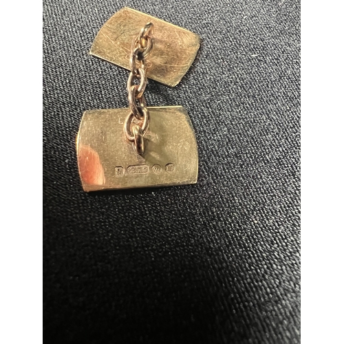 506 - Pair of 9ct gold cufflinks, 3.2g