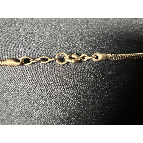 519 - 9ct gold serpent link necklace, 18.5g, 52cm