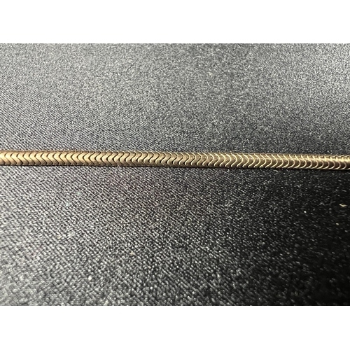 519 - 9ct gold serpent link necklace, 18.5g, 52cm