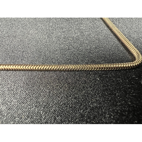 519 - 9ct gold serpent link necklace, 18.5g, 52cm