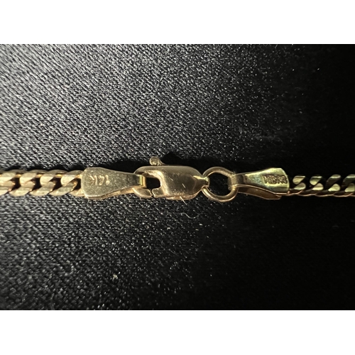 520 - 14ct gold pendant on 14ct gold curb link necklace, 12.3g gross, 51cm