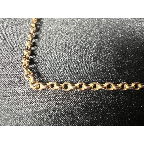 522 - 9ct gold belcher chain, 3.2g, 45cm